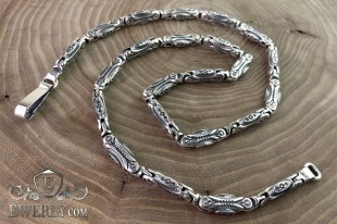 Author's chain of silver with blackening, фото