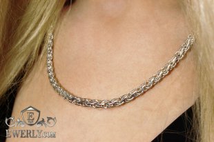 Women's chain "Stream" of sterling silver, фото