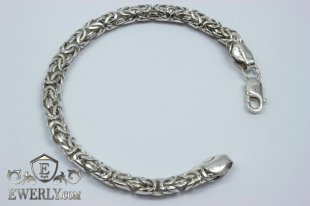 Bracelet "Fox tail (Valkyrie)" of sterling silver, фото