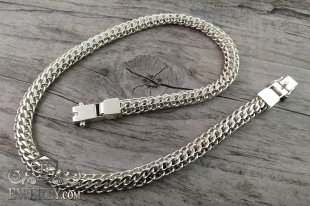 Big chain "Cardinal (Python, Italian)" of  silver for men, фото