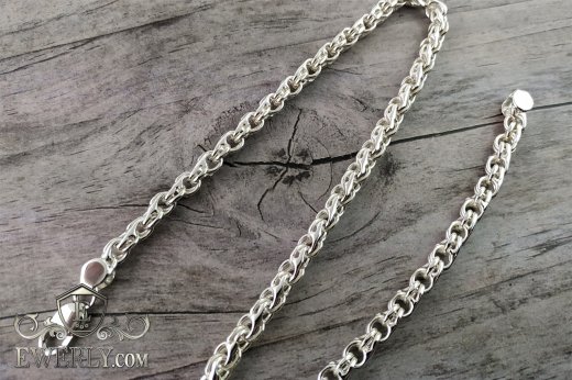 Big chain "Stream" of sterling silver, фото