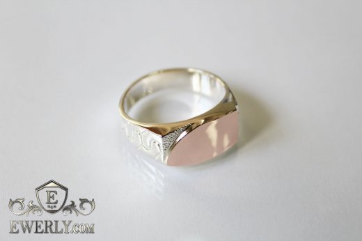 Men's ring of sterling silver, фото