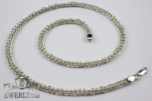 Chain "Lightning" of  silver, фото