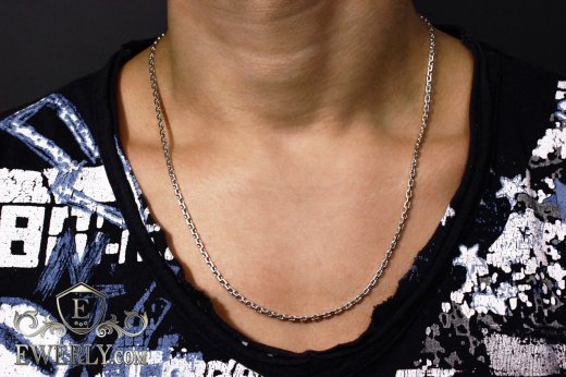 Chain "Anchor with edges" of  silver, фото