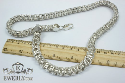 Big chain "Ramses" of sterling silver for men, фото