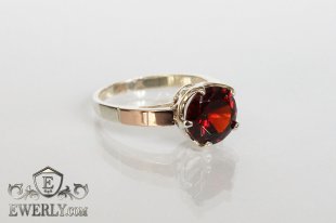 Women's ring of  silver with stones, фото
