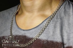 Chain "Cobra" of  silver for men, фото