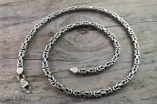 Chain "Byzantine (Byzantium)" of  silver for men, фото