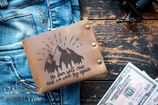 Purse made of genuine leather, фото