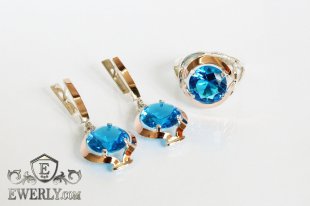 Kit : earring of  silvers and ring of  silver, фото