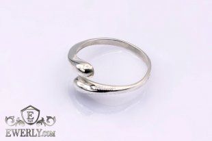 Ring of sterling silver without stones for women, фото