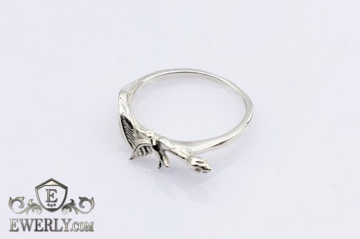 Ring of sterling silver without stones for women, фото