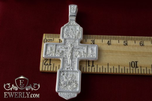 Big men's cross of sterling silver, фото