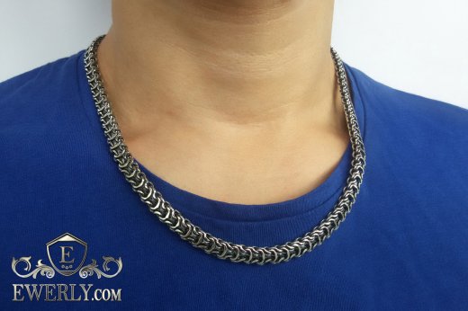 Chain "Ramses" of sterling silver for men, фото