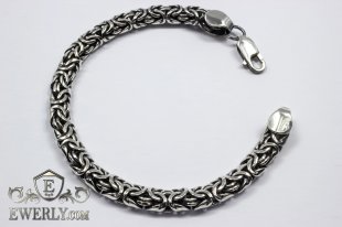 Bracelet "Fox tail (Valkyrie)" of sterling silver, фото