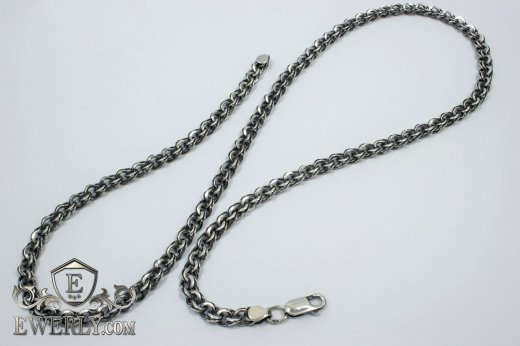 Women's chain "Lanterns" of sterling silver, фото