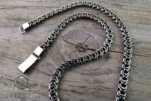 Thick chain "Ramses" of sterling silver for men, фото