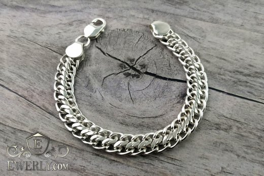 Bracelet "Ten (double carapace)" of sterling silver, фото