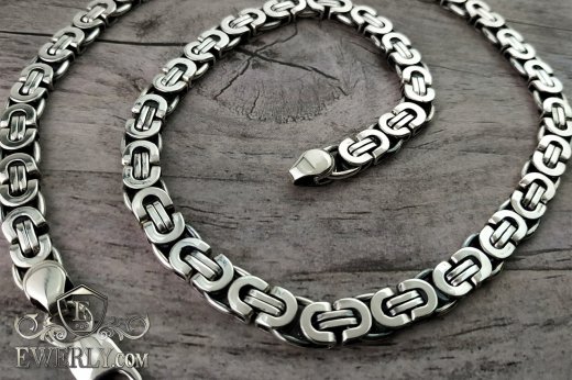 Chain "Flat David" of  silver, фото