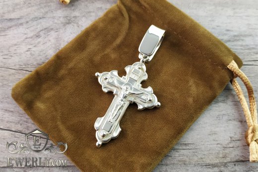 Big men's cross of sterling silver, фото