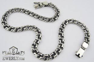 Big chain "Moscow bismarck" of  silver for men, фото
