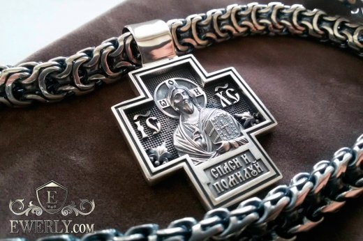 Set : pendant of sterling silver and chain "Phantom (Ramses and Double stream)", фото