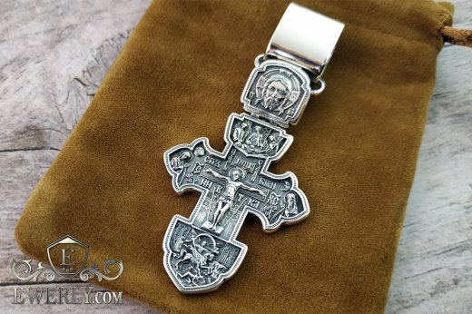 Big cross of  silver for men, фото