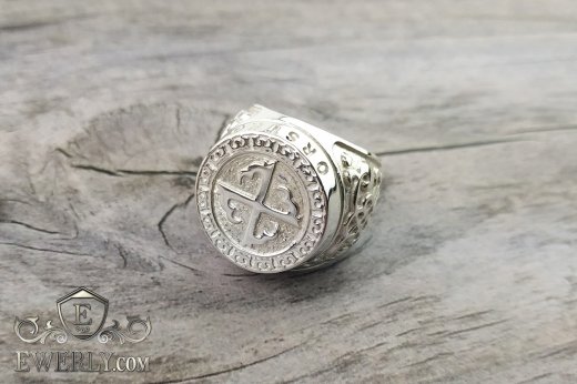 Ring of sterling silver for men, фото
