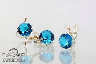Kit : earring of  silvers and ring of  silver, фото