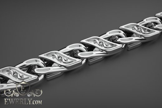 Author's weaving of sterling silver 9, фото