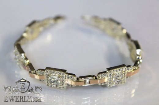 Women's bracelet of sterling silver, фото
