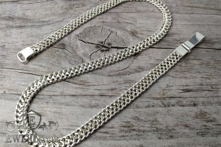 Chain "Tractor (double carapace)" of  silver, фото