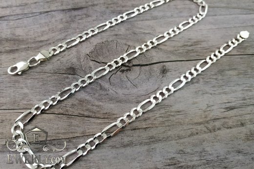 Chain "Figaro" of  silver, фото