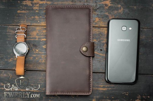 Handmade purse made of genuine leather, фото