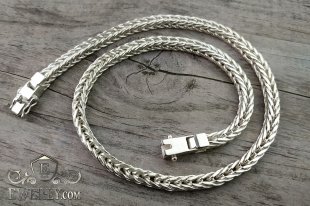 Men's chain "Spica" of  silver, фото