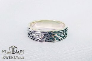 Imperial silver ring with blackening, фото