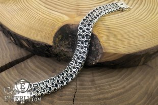 Thick bracelet "Double Ramses" of  silver for men, фото