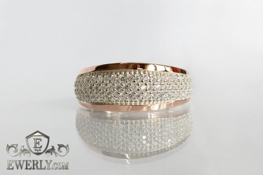 Women's ring of  silver with stones, фото