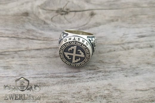 Men's ring of sterling silver, фото
