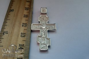 Cross of sterling silver for men, фото