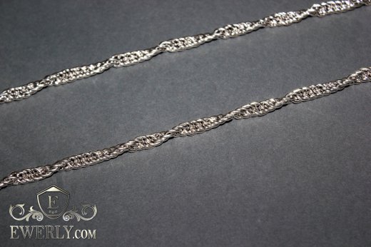 Chain "Cordovoye" of sterling silver, фото