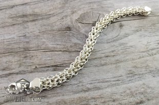 Big men's bracelet "Alligator" of sterling silver, фото