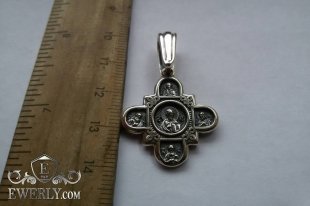 Cross of sterling silver without crucifix, фото