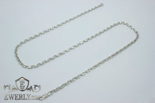 Chain "Anchor with edges" of sterling silver, фото