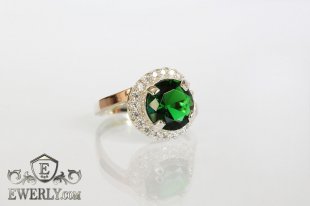 Women's ring of  silver with stones, фото