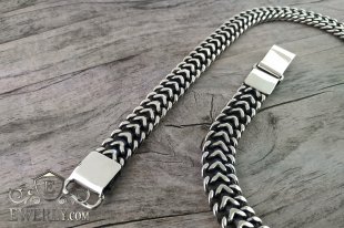 Big men's chain "Tractor (double carapace)" of sterling silver, фото