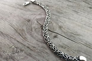 Bracelet "Fox tail (Valkyrie)" of sterling silver, фото