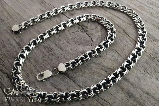 Chain "Moscow bismarck" of sterling silver, фото