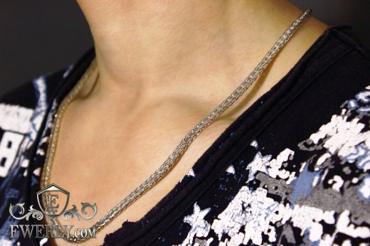 Chain "Spica" of sterling silver for men, фото