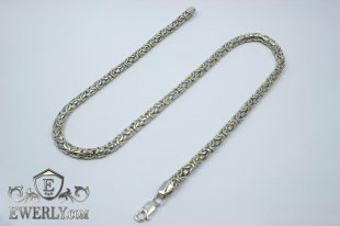 Chain "Fox tail (Valkyrie)" of  silver for men, фото